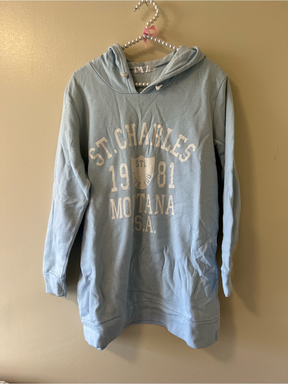 Light Blue St. Charles Graphic Hoodie Sweater
